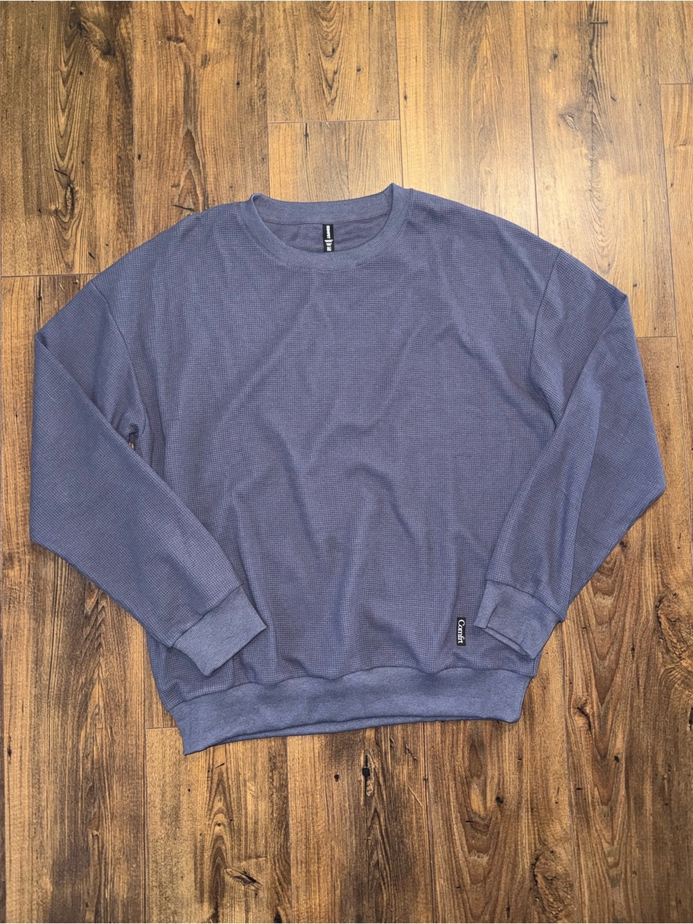 Comfrt Waffle Lounge Long Sleeve Stone Blue Size XL